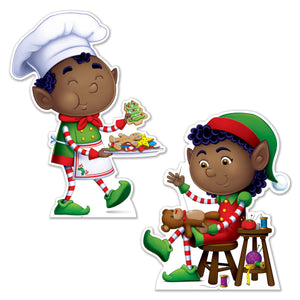 Elves Stand-Up Decoration - Christmas/Winter Novelty