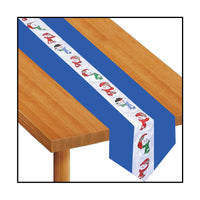 Beistle Christmas Snowman Fabric Table Runner