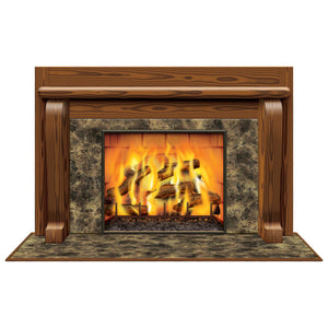 Beistle Christmas Fireplace Insta-View Decoration