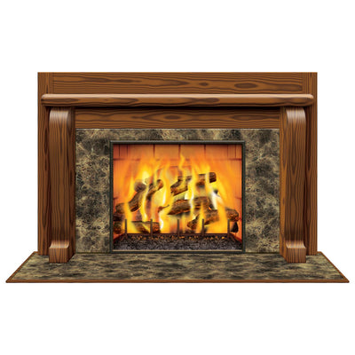 Beistle Christmas Fireplace Insta-View Decoration