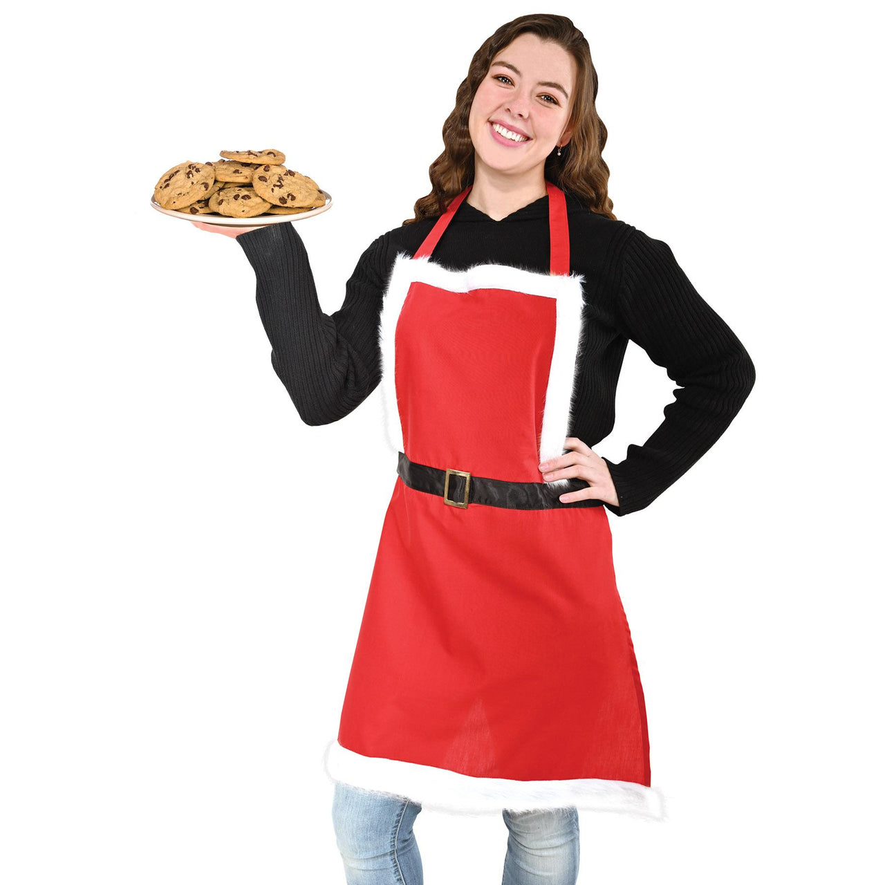 Bulk Mrs Claus Fabric Novelty Apron (6 Pkgs Per Case) by Beistle