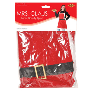 Bulk Mrs Claus Fabric Novelty Apron (6 Pkgs Per Case) by Beistle