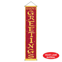 Season's Greetings Velvet-Laminated Door Panel