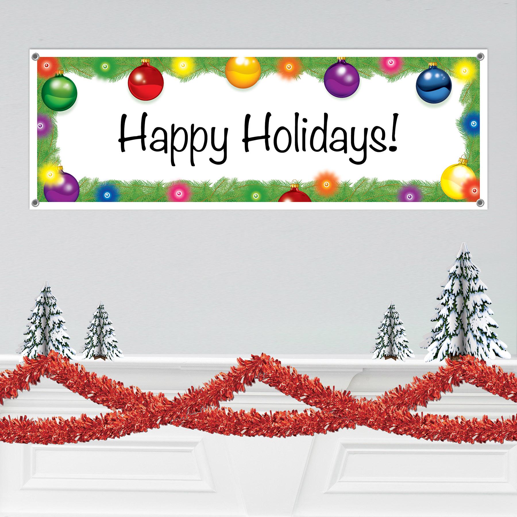 Beistle Christmas Holiday Sign Banner