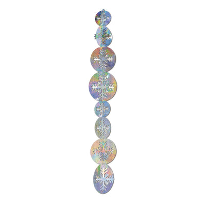 Christmas 3-D Prismatic Snowflake Gleam 'N Garland (2/Pkg)