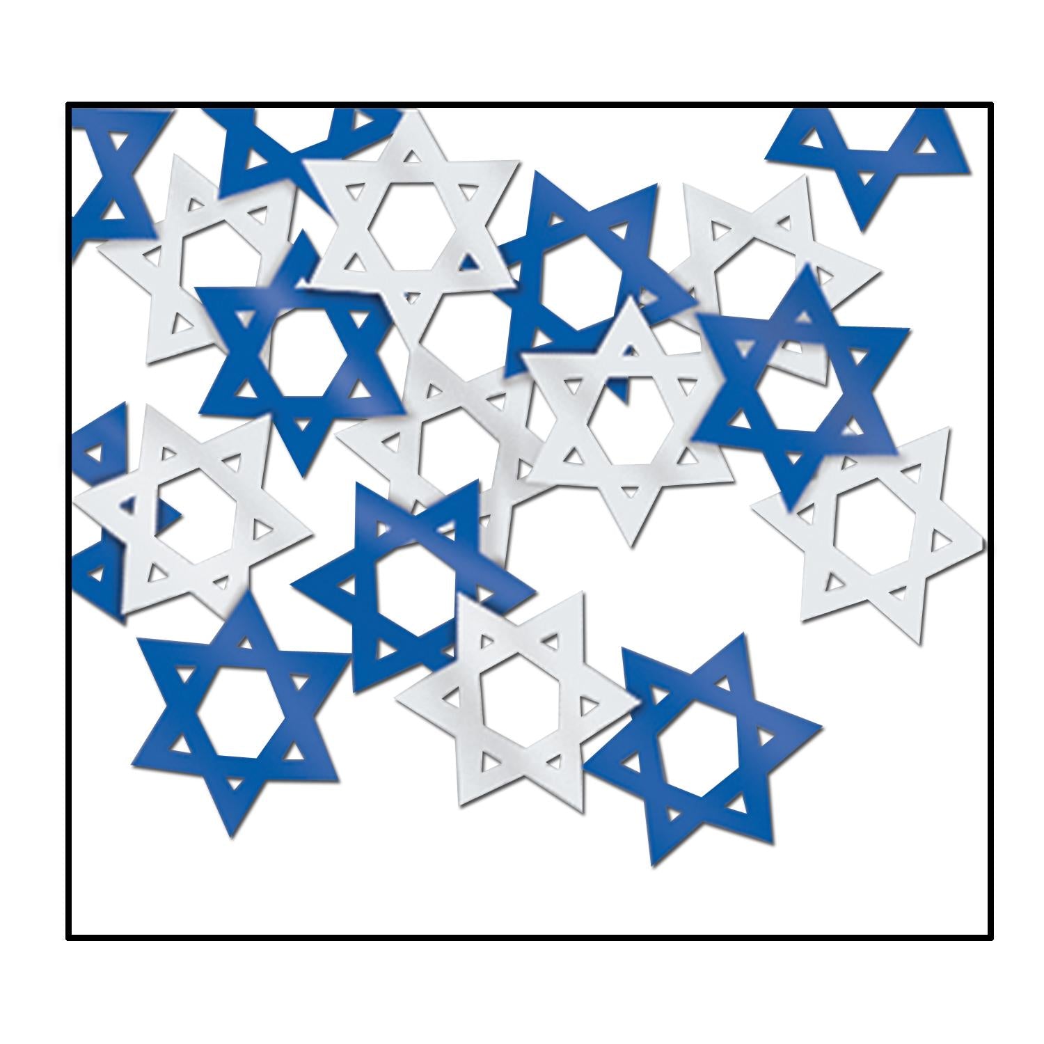 Beistle Confetti Star Of David blue & silver (0.5 Oz/Pkg)