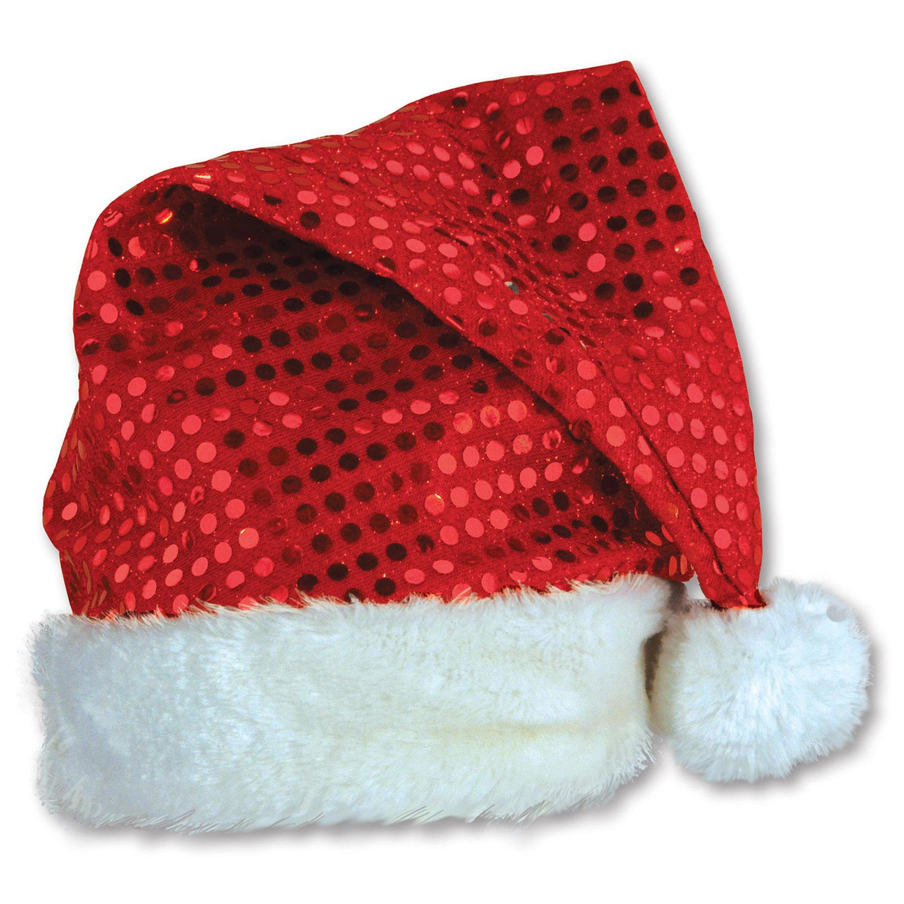Beistle Christmas Sequin-Sheen Santa Hat