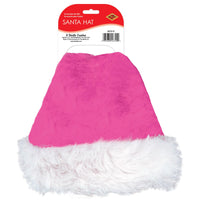 Bulk Cerise Velvet Santa Hat with Plush Trim (Case of 12) by Beistle