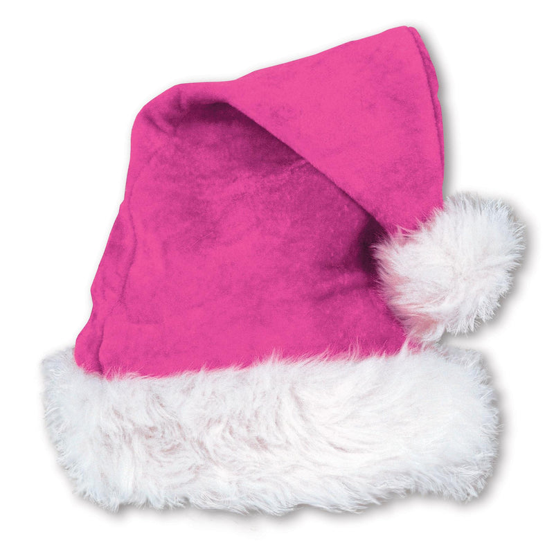 Beistle Christmas Santa Hat - cerise