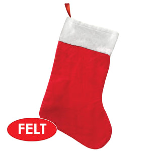 Beistle Felt Christmas Stocking (Pack of 12) - Christmas Party Decorations, Christmas Party Supplies, Miscellaneous Christmas Party Decorations