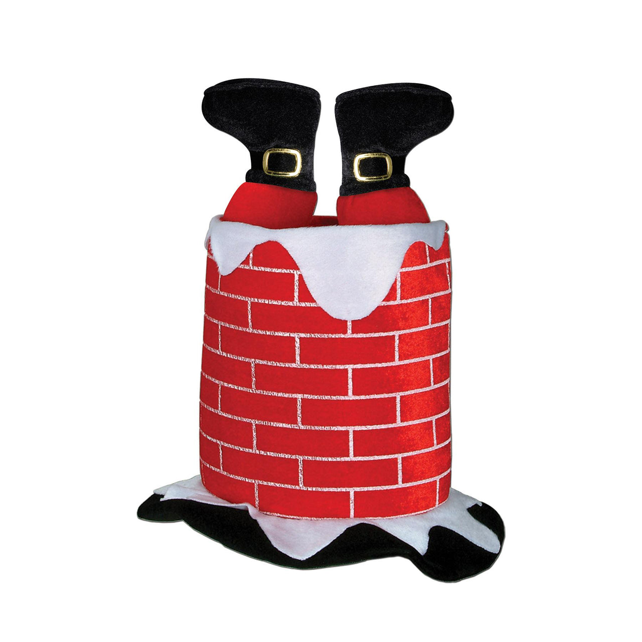 Beistle Christmas Plush Santa Chimney Hat
