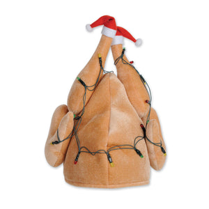 Beistle Plush Light-Up Christmas Turkey Hat