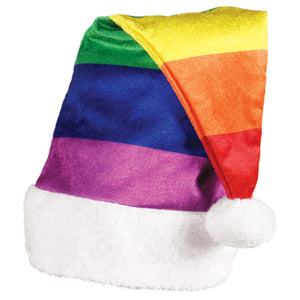 Beistle Christmas Rainbow Santa Hat