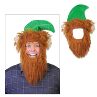 Beistle Christmas Green Hat with Beard
