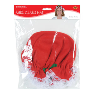 Mrs. Claus Hat, party supplies, decorations, The Beistle Company, Winter/Christmas, Bulk, Holiday Party Supplies, Christmas Party Supplies, Christmas Stuff to Wear