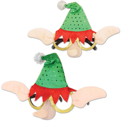 Beistle Christmas Elf Glasses