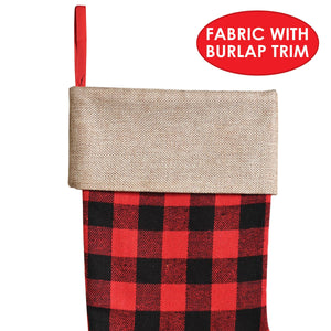 Bulk Red and Black Plaid Stocking (Case of 12) by Beistle