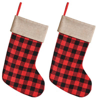 Bulk Red and Black Plaid Stocking (Case of 12) by Beistle