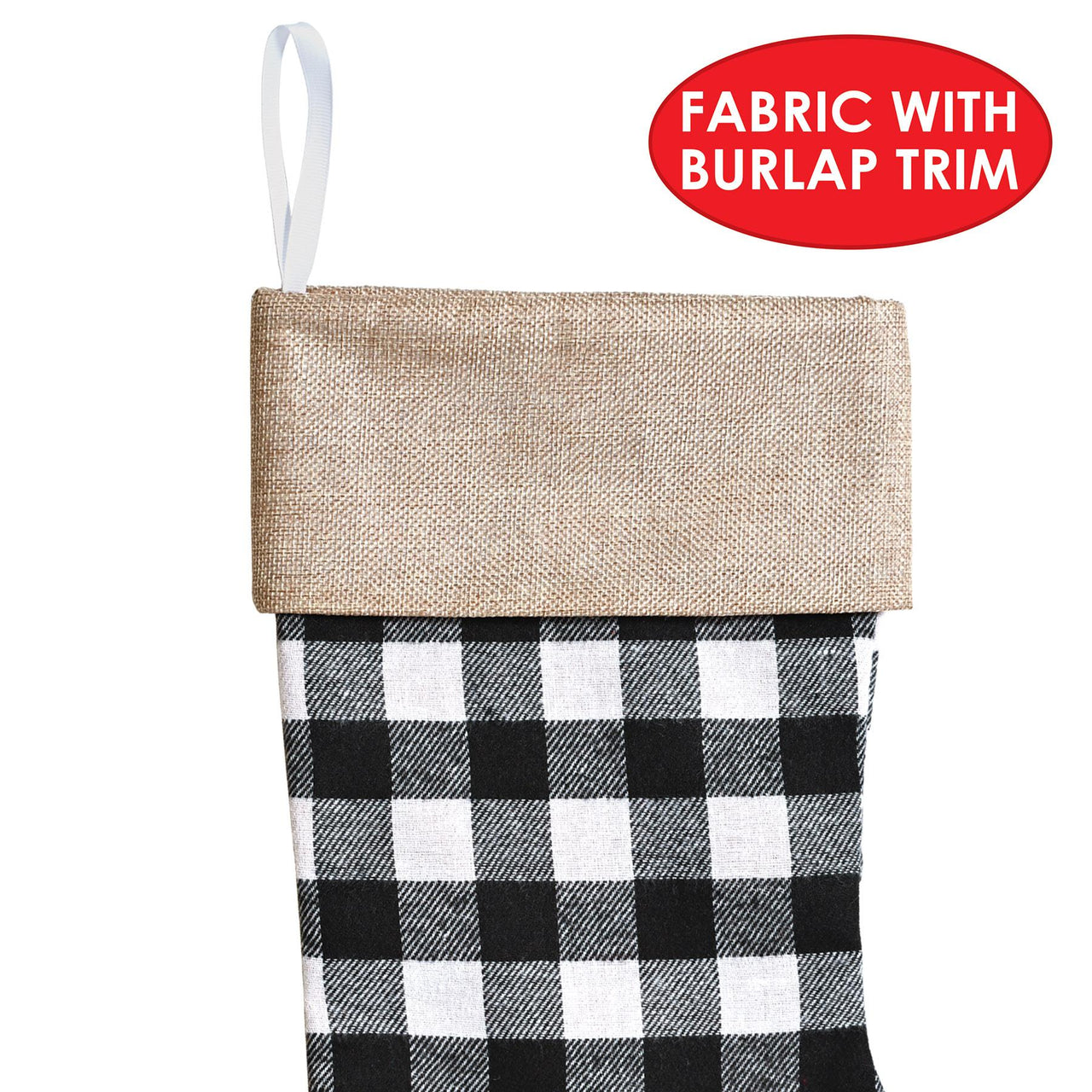 Bulk Black and White Plaid Stocking (Case of 12) by Beistle