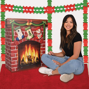 Beistle 3-D Christmas Fireplace Prop