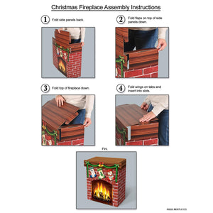 Beistle 3-D Christmas Fireplace Prop