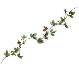 Beistle Christmas Holly & Berry Garland