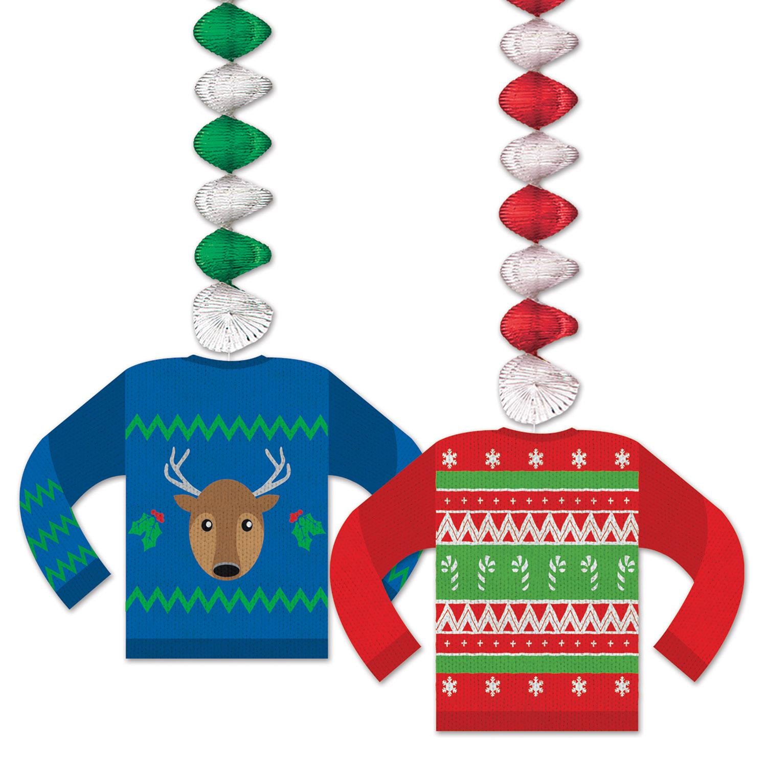 Beistle Christmas Ugly Sweater Danglers (2/Pkg)
