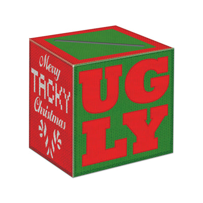 Beistle Christmas Ugly Sweater Ballot Box with Ballots (11/Pkg)