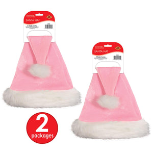 Bulk Light Pink Santa Hat (12 Pkgs Per Case) by Beistle