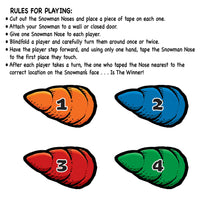 Beistle Pin The Nose On The Snowman Game