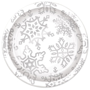 Snowflake Plates (8/Pkg) - 9 Inch
