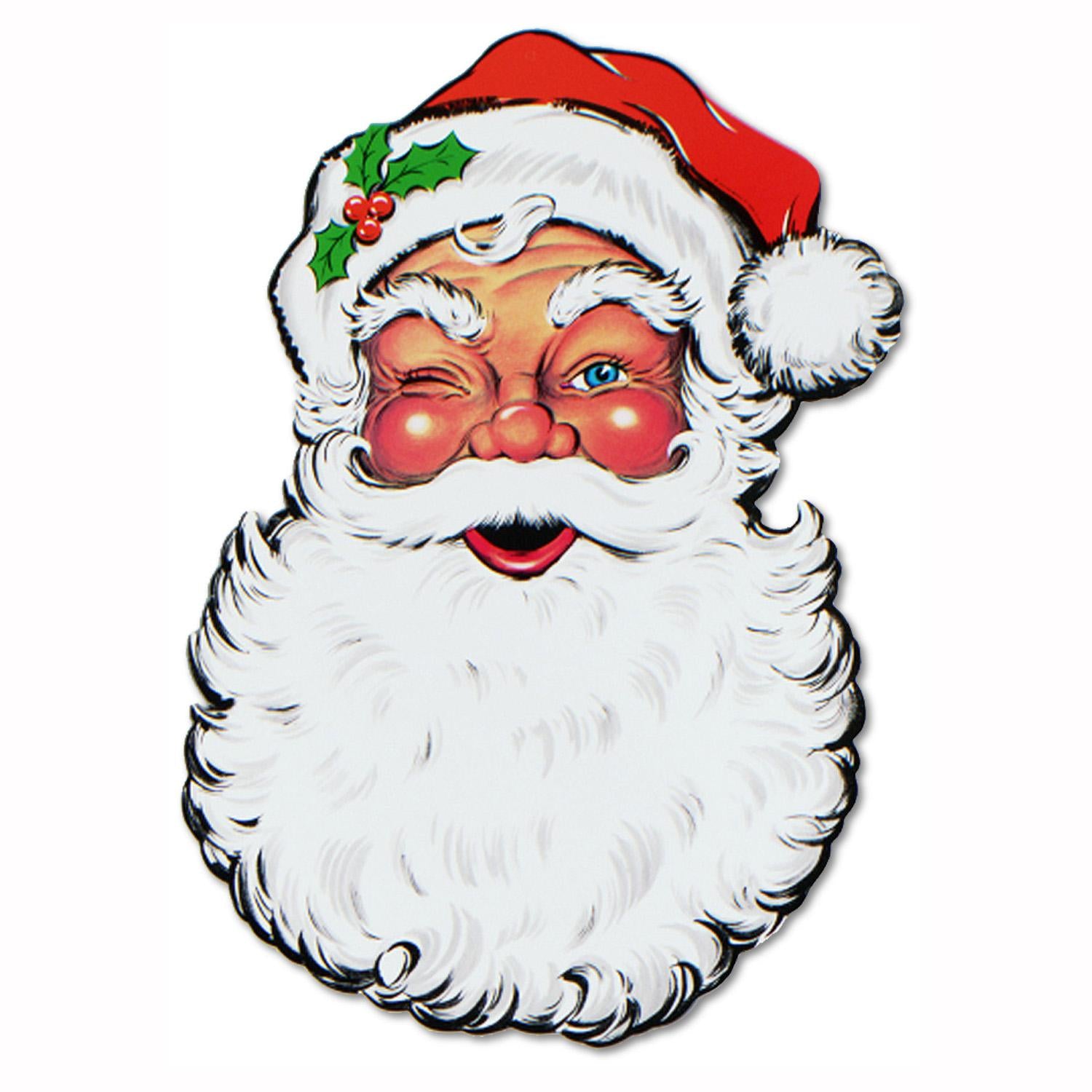 Beistle Christmas Display Santa Face Cutout