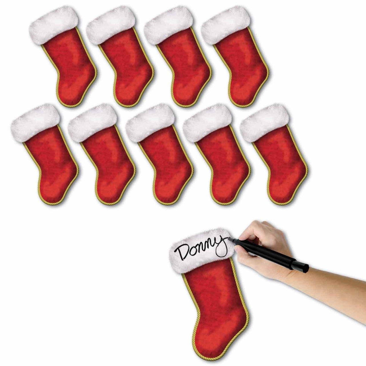 Beistle Mini Christmas Stocking Cutouts (10/Pkg)