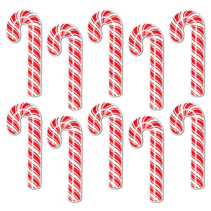 Beistle Christmas Mini Candy Cane Cutouts (10/Pkg)