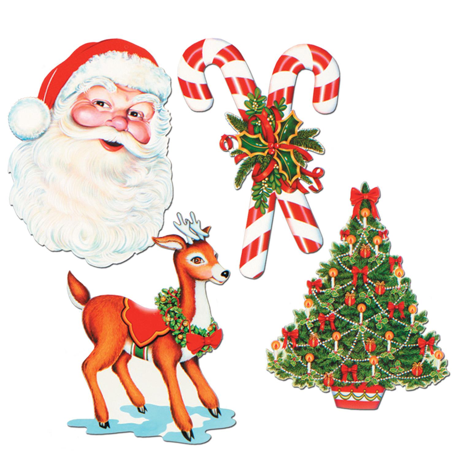 Beistle Packaged Christmas Cutouts (4/Pkg)