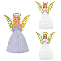 Beistle Vintage Christmas Angel Centerpiece Set (3/Pkg)