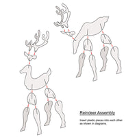 Beistle 3-D Reindeer Props