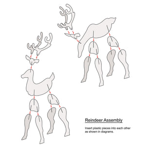 Beistle 3-D Reindeer Props