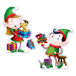 Elves Stand-Up Decoration - Christmas/Winter Novelty
