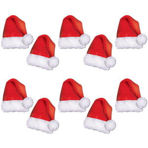 Beistle Christmas Mini Santa Hat Cutouts (10/Pkg)