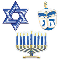 Beistle Hanukkah Cutouts (3/Pkg)