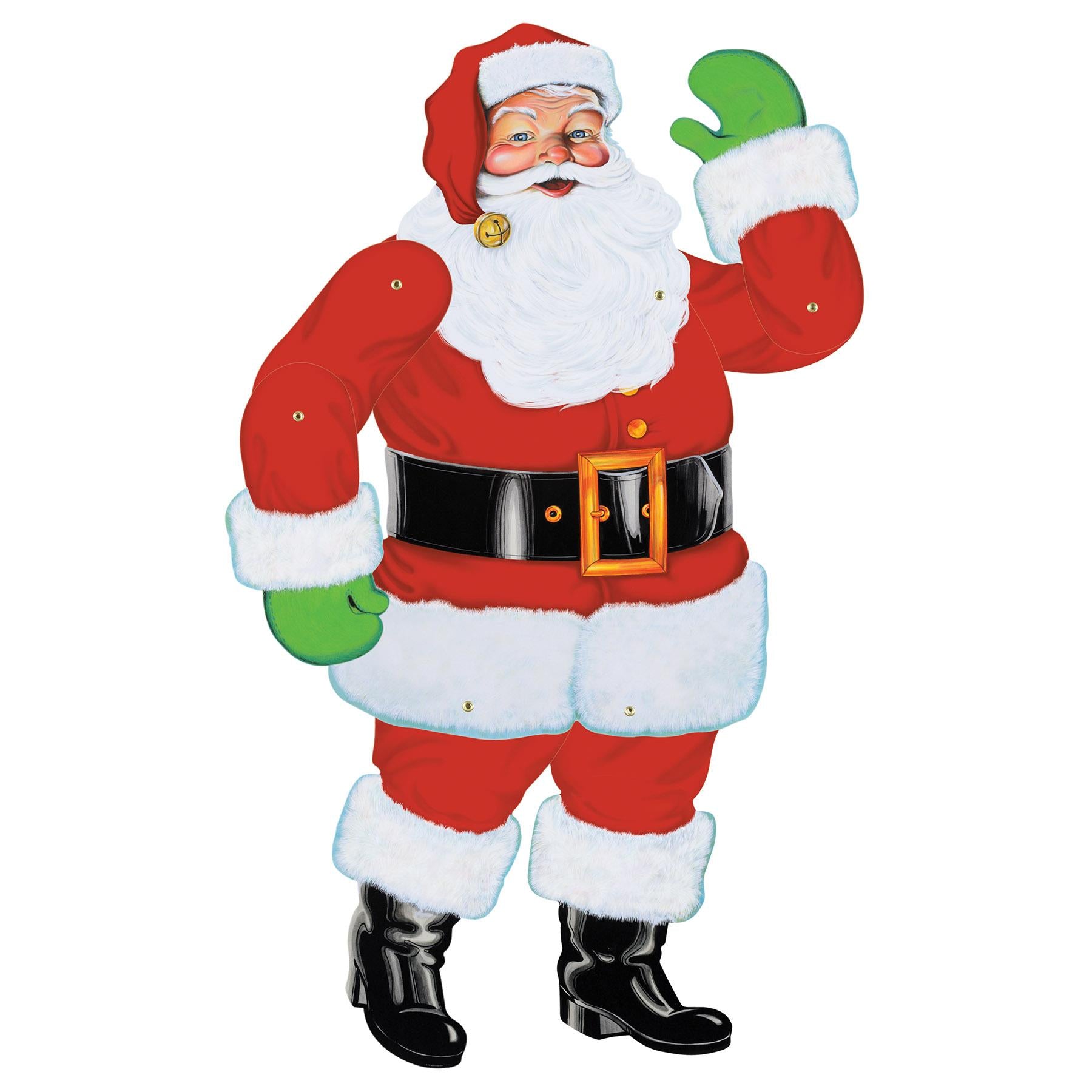 Beistle 29 Inch Tall Jointed Santa Christmas Decoration