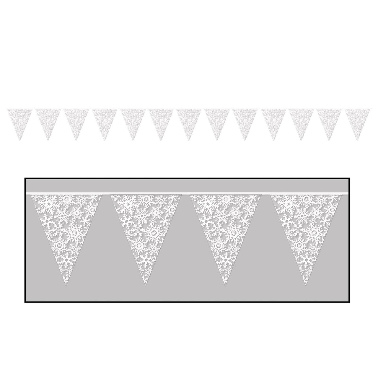 Beistle Christmas Snowflake Pennant Banner