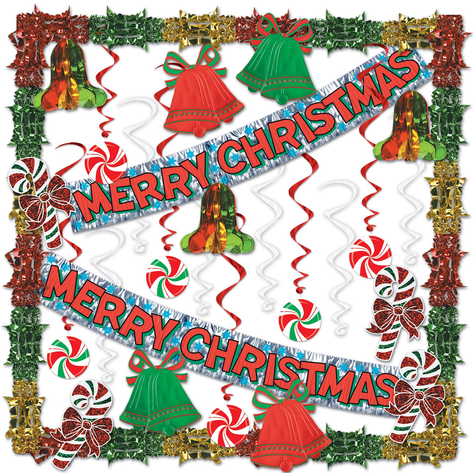 Beistle Merry Christmas Metallic Decorating Kit
