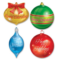 Beistle Christmas Ornament Cutouts (4/Pkg)