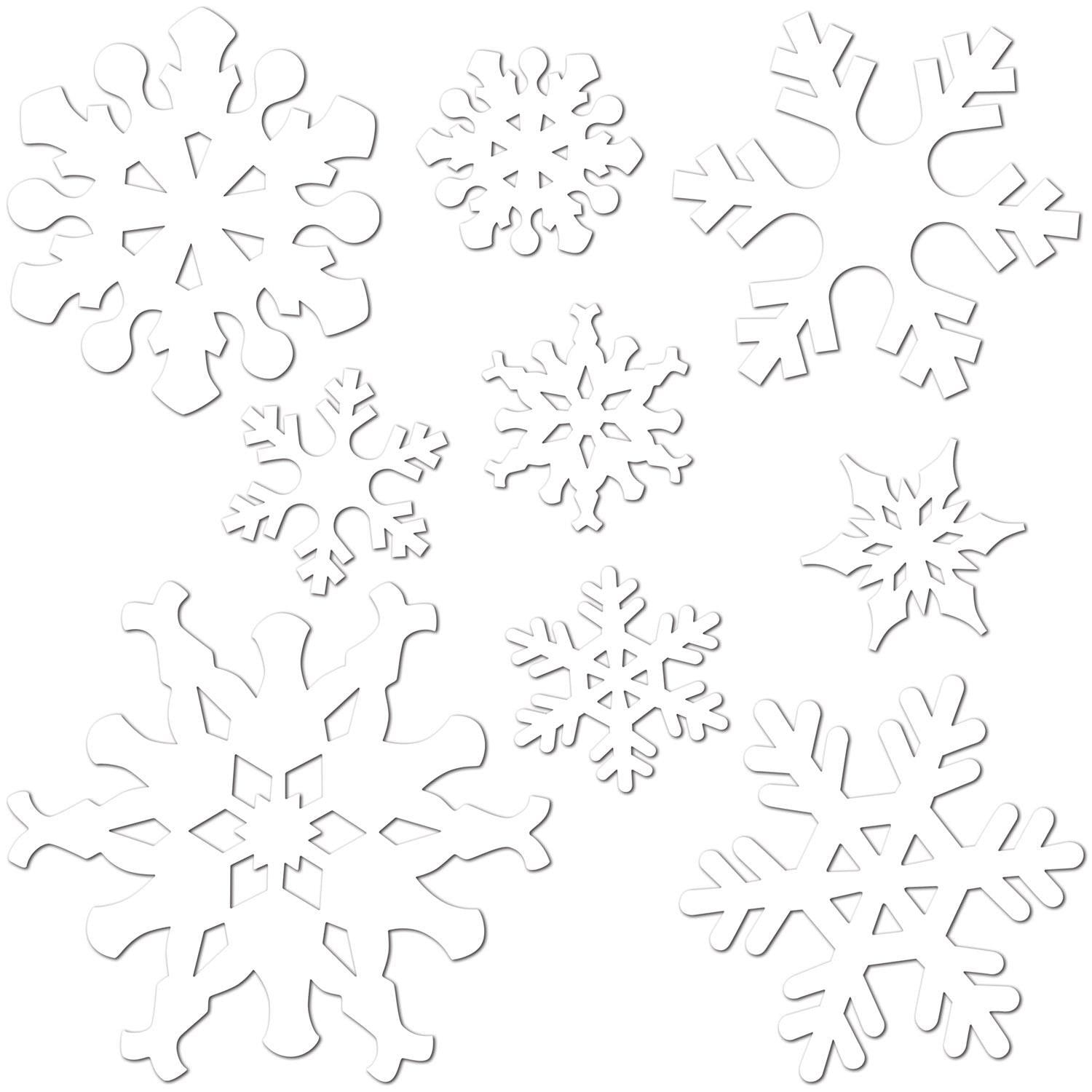 Beistle Christmas Snowflake Cutouts- White
