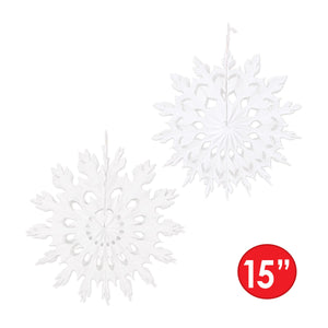 Christmas Tissue Snowflakes Decoration - white