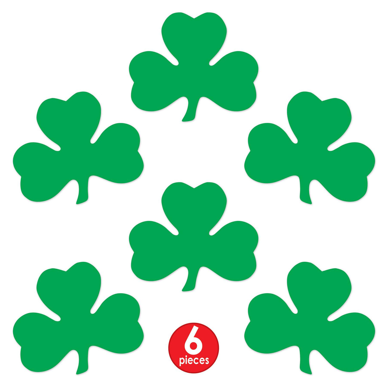 Bulk Pkgd Printed Shamrock Cutouts (24 Pkgs Per Case) by Beistle