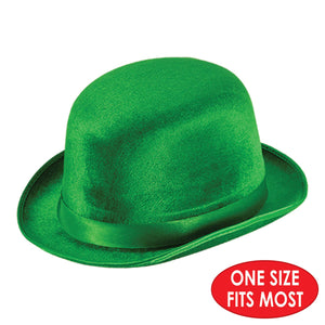 Beistle Green Vel-Felt Derby (Pack of 12) - St. Patricks Day Party Supplies, St. Patricks Day Stuff to Wear