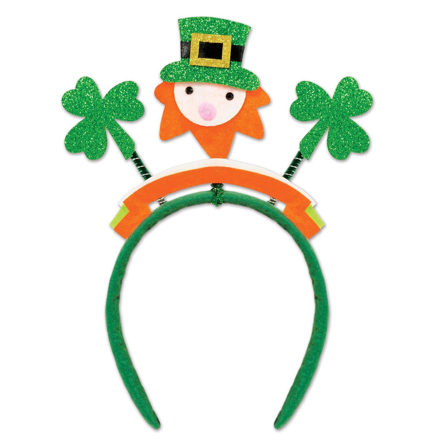 Beistle Glitzer-Kleeblatt Bopper Party Stirnband – Für St. Patrick's Day & Lustige Partys